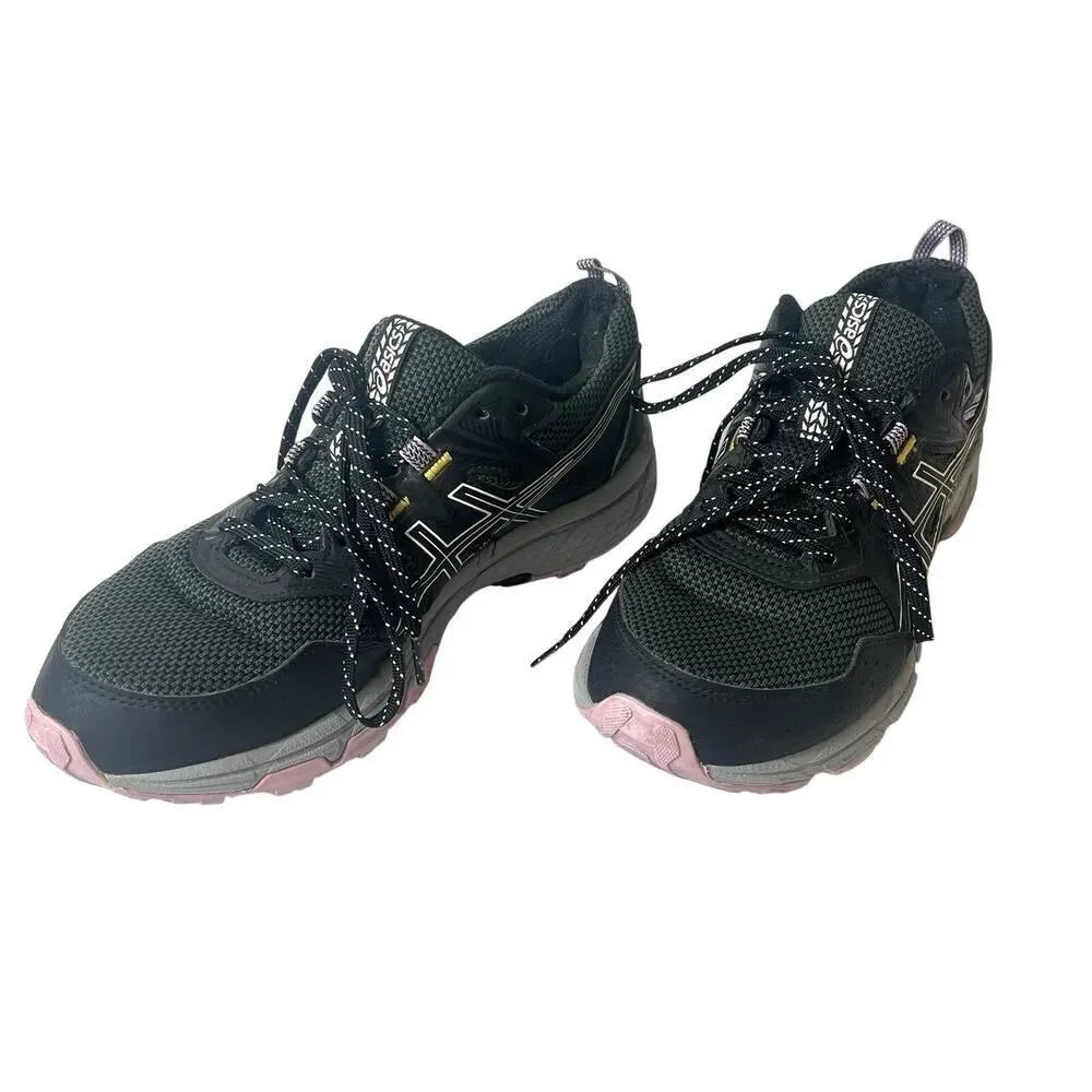 Asics Gel Venture 8 Shoes Black Purple Womens Size 8.5 Running Sneakers 1012A708